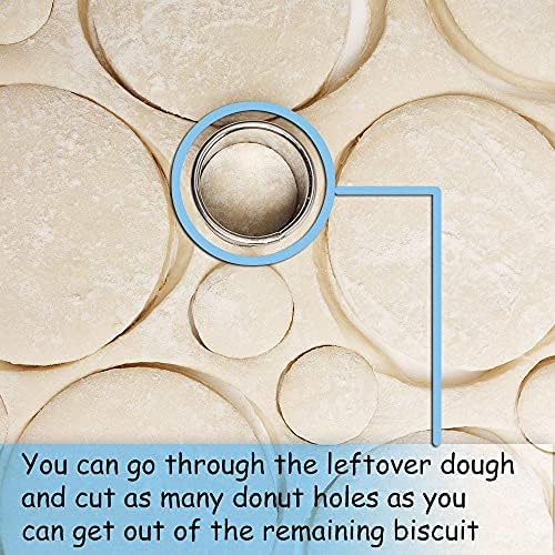 HULISEN 3.5 inch Biscuit Cutter, Stainless Steel Cookie Cutter with Handle