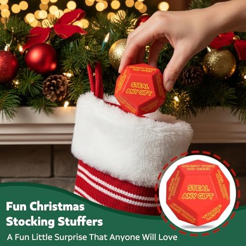 Santa Swap Gift Exchange Dice Christmas Stuffers White Elephant Dice Games