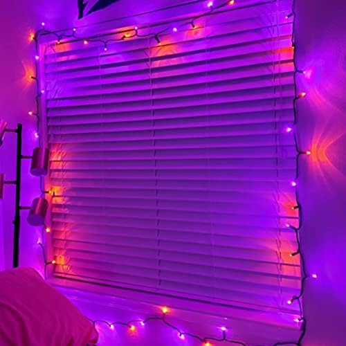 Dazzle Bright Halloween Fairy String Lights, 20FT 60 LED Copper Wire Battery Operated Waterproof Lights, Halloween Decorations for Indoor Home Outdoor Patio Yard Party Decor (Purple and Orange)