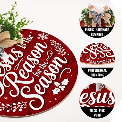 Harooni Religious Christmas Door Sign for House 12x12 inch