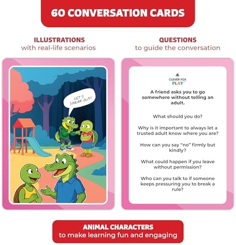 Who What Why Safety Conversation Cards for Kids, SEL Game, Ages 4+
