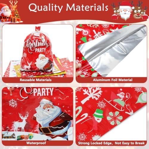 Koncci 36 Pcs Christmas Gift Bags, Assorted Sizes Medium Large Extra Large