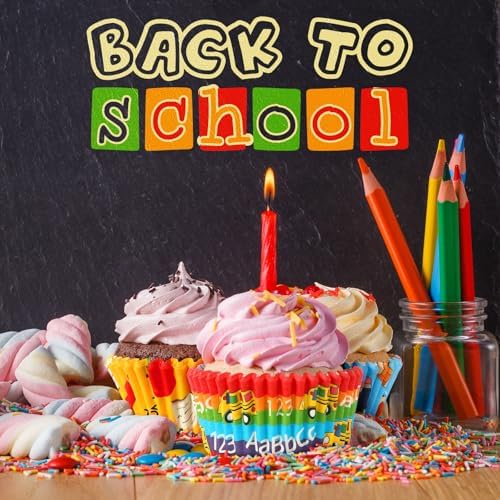 SANNIX 450pcs Back To School Cupcake Liners Baking Cups Cupcake Wrappers