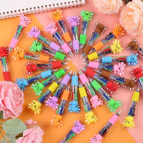 36PCS Axolotl Fun Pens Kawaii Mini Multicolor Gift Pens for Party Favors