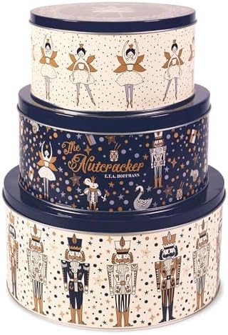 Steel Mill & Co. Round Cookie Tin Set of 3, The Nutcracker