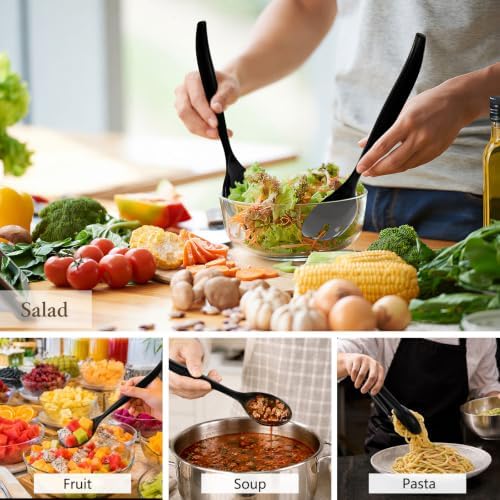 Mwellewm 72Pc Plastic Serving Utensils Set Disposable Tong Spoon for Buffet