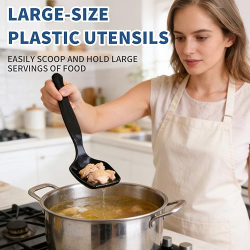36 Pcs 9 Inch Plastic Serving Utensils Set, for Large Party