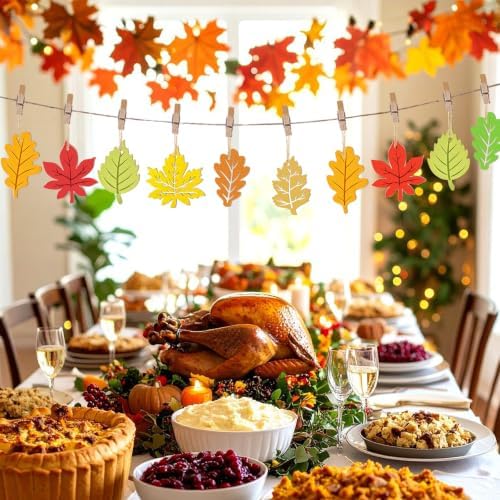 36PCS Wooden Fall Ornaments to Paint Thanksgiving Decorations, 6 Styles DIY Blank Autumn Unfinished Wood Maple Leaves Turkey Pumpkin Halloween Cutouts Ornament for Crafts Birthday Party Gifts Hanging