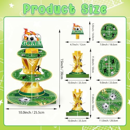 Soccer Party Decorations Soccer Cupcake Stand Sports Cake Topper Supplies