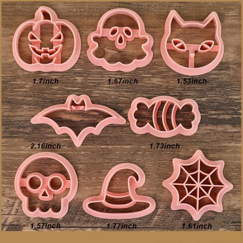 8Pcs Halloween Cookie Cutters - Bat Cookie Cutter for Halloween Decoration