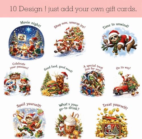Christmas Gift Card Book for Teens, Pink Merry Christmas Gift Card Holder
