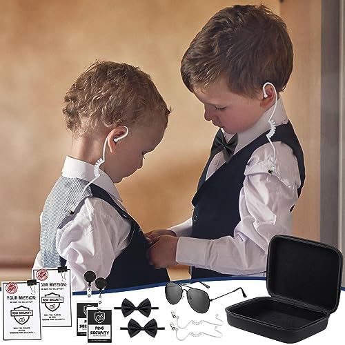 Mepase 14 Pcs Ring Security Wedding Ring Bearer Box,Oxford Cloth Suitcase