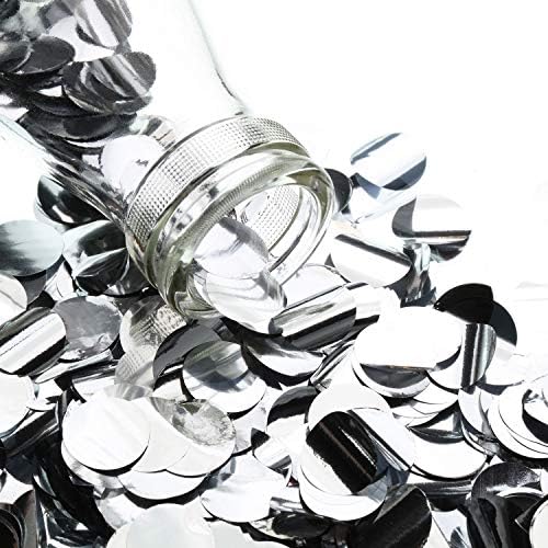 TecUnite Silver Foil Confetti Tissue Table Confetti, 1.5 cm
