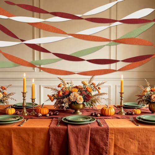 Fall Party Decorations 8 Pcs Crepe Paper Streamers Party Decorations