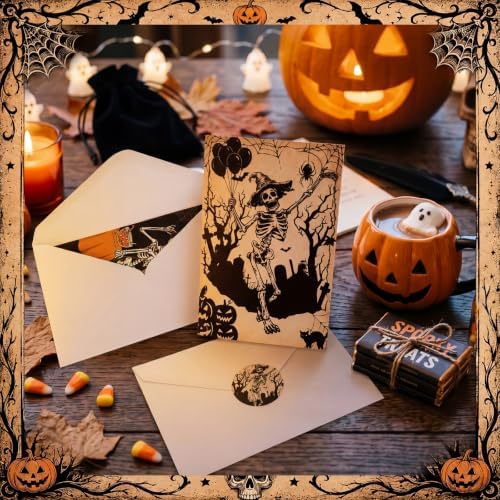 Motiskyy 24 Set Halloween Cards with Envelopes, Halloween Postcards Bulk