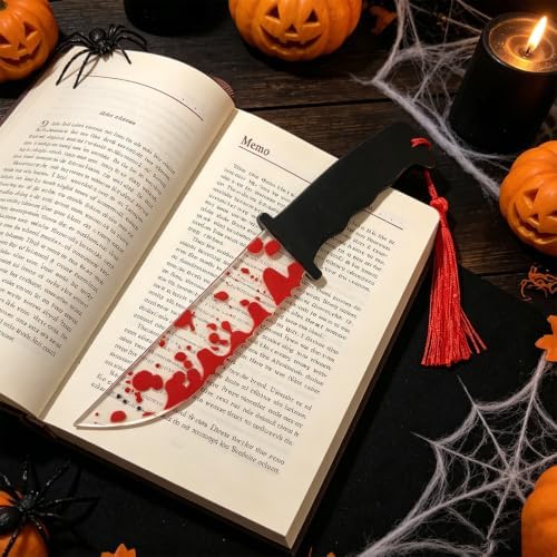Halloween Bloodstain Knife Cake Toppers Horror Cupcake Toppers, Spooky Themed Cake Decorations, for Party Decor, 6 Pcs
