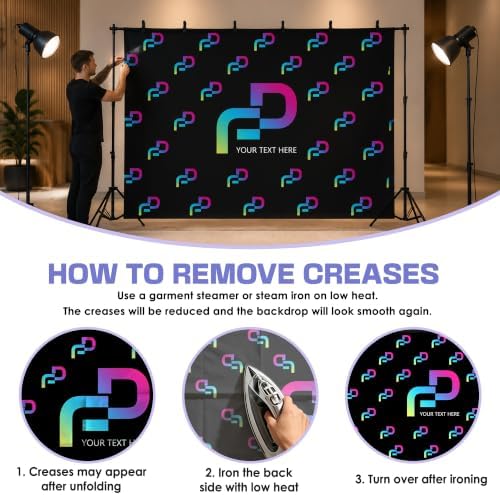 Custom Backdrop 7x5 Ft, Personalized Step and Repeat Backdrop with Picture Logo Text, Customized Background for Photography, Gift for Birthday, Wedding, Baby Shower, Christmas Decorations, Made in USA