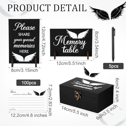 Gilprop 112 Pcs Share a Memory Cards for Celebration of Life, Angel