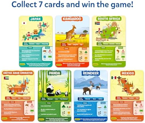 Skillmatics Guess in 10 Animals & Countries Combo - Card Game for Kids