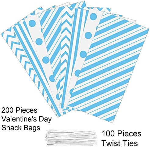 Aneco Blue Cellophane Bags 100 Pack 10.6 x 5.1 Inch