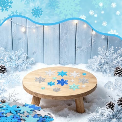360Pcs Foam Stickers Glitter 3D Snowflakes Foam Shape Sticker,Snowflakes