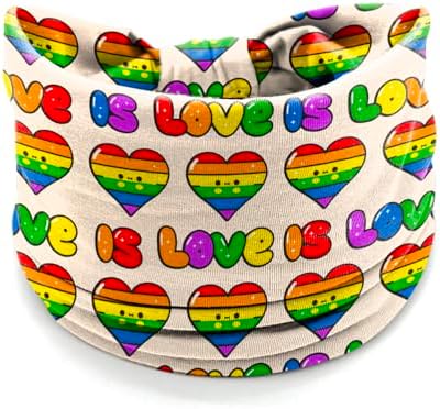 winthrop 4 Pcs Rainbow Pride Headbands for Women & Men – LGBTQ+ Love is Love Wide Stretch Hair Bands – Colorful Festival Yoga Sports Head Wraps for Gay Pride Parade & Daily Wear