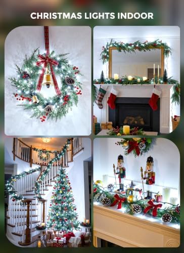 LED Christmas Lights Indoor Outdoor, 33FT 100 Count Mini String Lights
