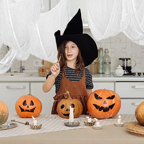 Yobbai 6 Pack White Creepy Cloth - Halloween Decorations - 30X72 Inch Spooky Fabric - Cotton - DIY Halloween Decor