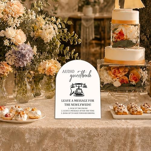 Audio Guestbook Sign, Telephone Guest Book Wedding Table Sign