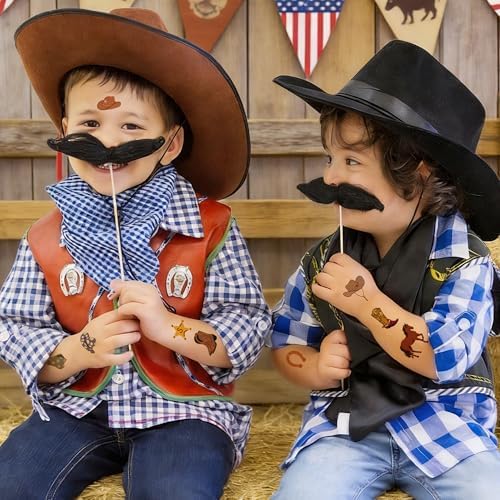 Cowboy Party Temporary Tattoos for Kids Cowboy Theme Party Decorations