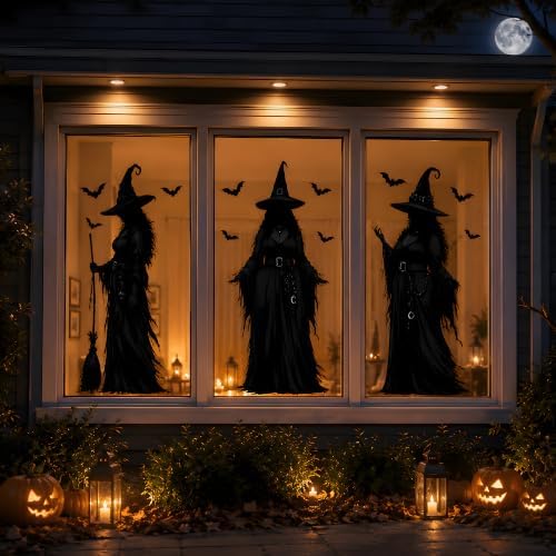 Halloween Decorations - Witch Window Clings for Halloween Party Decor
