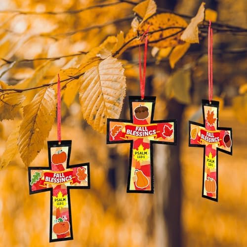Chiisong 24 Sets Fall Blessings Crafts Fall Harvest Religious Crafts