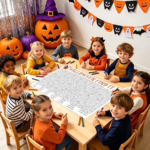 Giant Halloween Word Pattern Find It Game for Family Office Large Group