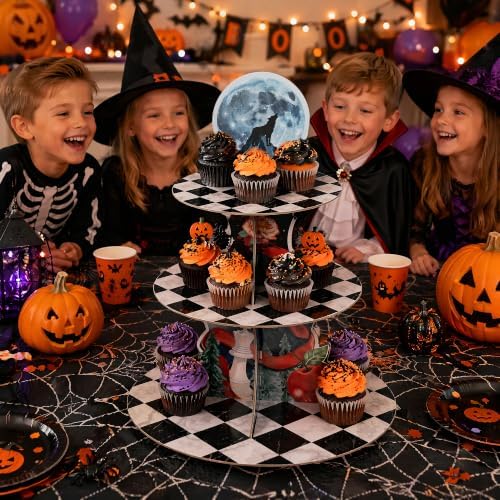 Halloween Vampire Cupcake Stand - 3 Tier Vampire Dessert Holder