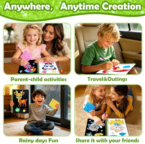 FUNNYB&G Foil Art Craft Kit for Kids, Sparkly Birthday Gift Toy for Kids