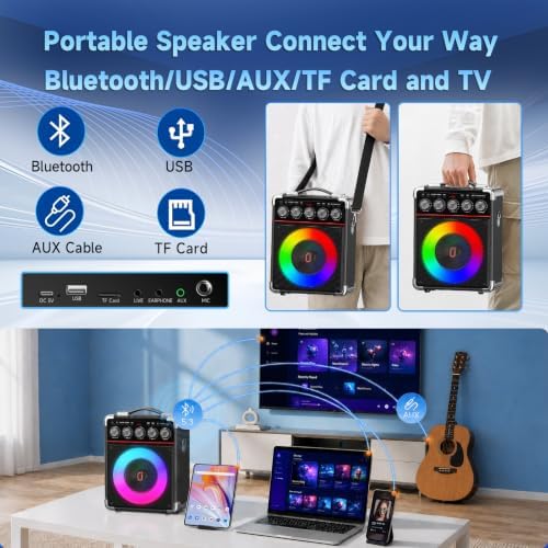 200W Karaoke Machine with Premium Wood Cabinet for Powerful Sound