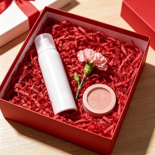 Zankubom 10 LB Red Crinkle Cut Paper Shred Filler Great for Gift Wrapping, Basket Fillers, Birthday, Gift Wrapping, Anniversary, Halloween Thanksgiving Christmas Party Decor Filling Supplies