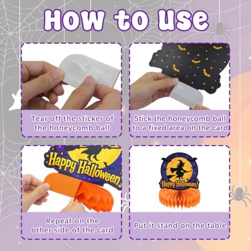 Halloween Party Decorations-12Pcs Halloween Honeycomb Centerpieces