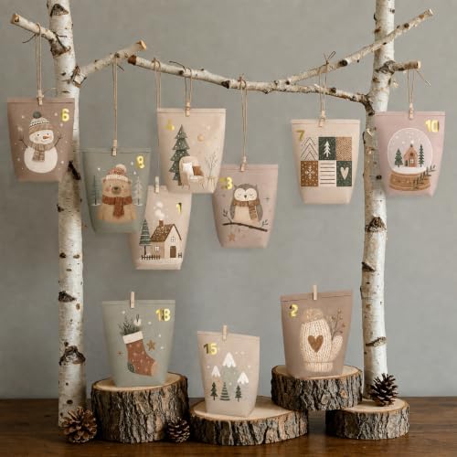 Yinsun Advent Calendar 2026, 24 Christmas Empty Calendars to Fill
