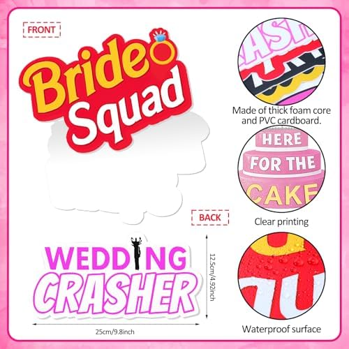 Beeveer 24 Pcs Wedding Photo Booth Props Photobooth Signs