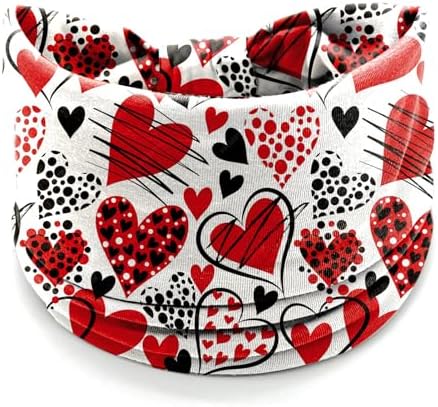 IDDFEVE 4Pcs Valentine's Day Headbands for Women - Red & White Heart with An Arrow Holiday Hair Bands, Pink Love Festive Present Hair Accessories