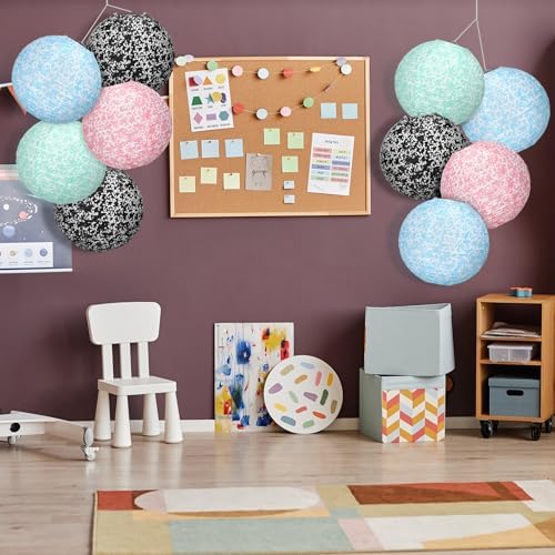 Baquler 12 Pcs Composition Notebook Hanging Lanterns Decorations, Pastel