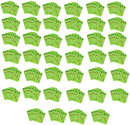 Regal Bingo Bulk Bingo Cards with Sliding Windows - Reusable Large Print Bingo Game Cards for Adults Large Group - 200 Pack, Green