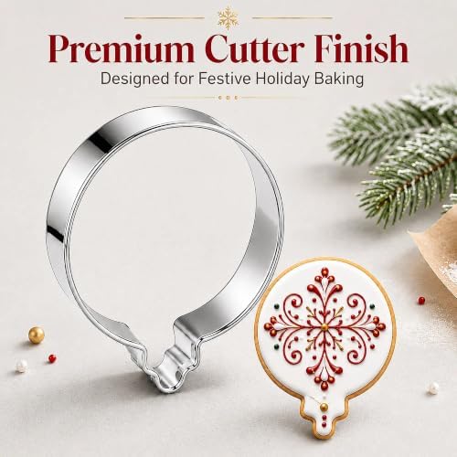 Christmas Cookie Cutters Set, 5Pcs Stainless Steel Ornament Cookie Cutter