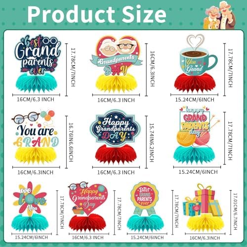 10Pcs Happy Grandparents Day Centerpieces Decoration for Table