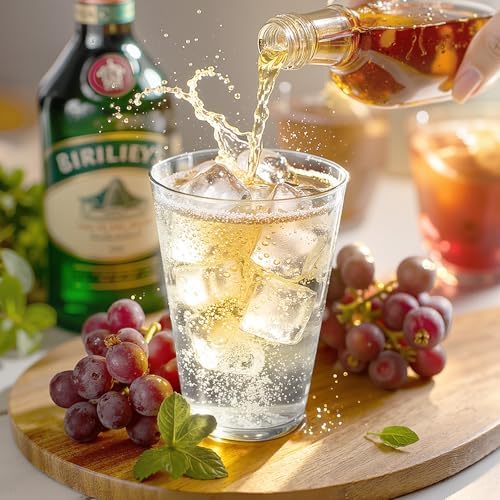 Glowserve 200 Pack Clear Plastic Cups 12 oz Plastic Drinking Cups for Cold Drink Elegant Plastic Cocktail Glasses for Party Fancy Disposable Cups for Wedding Birthday Holiday World Cup