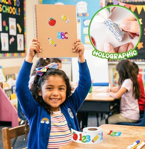 500Pcs Back to School Stickers Roll First Day of School Gifts for Kids
