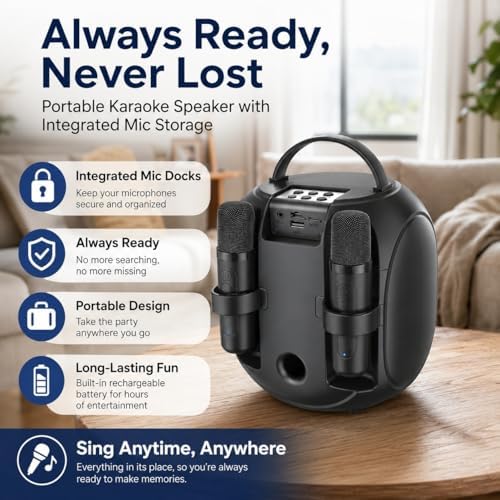 Kinglucky Karaoke Machine for Kids & Adults,Portable,Gifts for Loved One