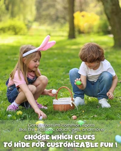 Easter Scavenger Hunt Cards - Easter Egg Hunt Cards for Teens with Envelopes - Easter Party Games Favor for Teens Adults Family -A01