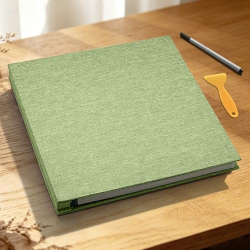 Large Self Adhesive Scrapbook Album, 60 Sheets 120 Pages Photo Book for Birthday Gifts for Women Mom Wedding Baby Family Travel